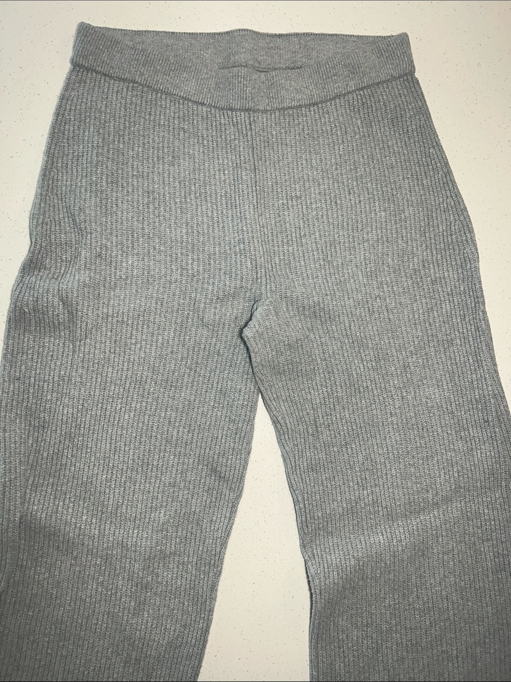 GAP Kids Ribbed Leggings in Light Gray